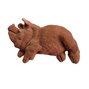 Vintage Don James Resin Lying Down Pig